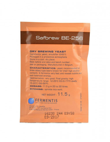 Brasser sa propre bière : SafAle™ BE-256 (Abbaye) - 11.5 g - 050.039.7 Brasser sa propre bière : SafAle™ BE-256 (Abbaye) - 11.5 g - 050.039.7