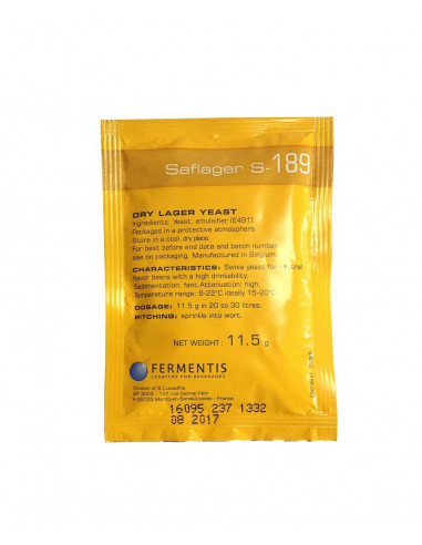 Brasser sa propre bière : SafLager™ S-189 - 11,5 gr - 050.022.3 Brasser sa propre bière : SafLager™ S-189 - 11,5 gr - 050.022.3