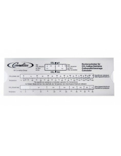 Brasser sa propre bière : Règle à calcul CO2 pression/temp/CO2-% - 059.028.1
