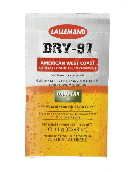 Brasser sa propre bière : BRY-97™ LalBrew (American West Coast Ale) LALLEMAND - 11gr - 050.602.2
