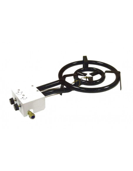 Brasser sa propre bière : Bruleur à gaz 40cm but./prop. 13,5kw +pare-flammes - 057.132.3 Brasser sa propre bière : Bruleur à gaz 40cm but./prop. 13,5kw +pare-flammes - 057.132.3