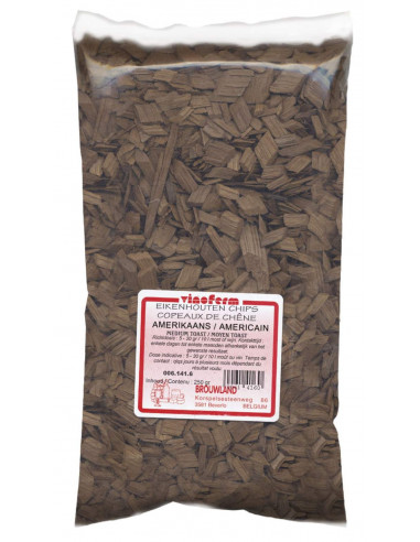 Brasser sa propre bière : Copeaux de chêne américain - chauffe moyenne 250 g - 006.213.250