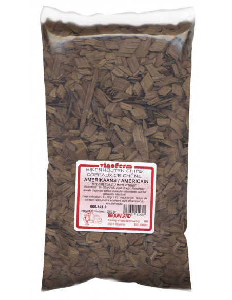 Brasser sa propre bière : Copeaux de chêne américain - chauffe moyenne 250 g - 006.213.250 Brasser sa propre bière : Copeaux de chêne américain - chauffe moyenne 250 g - 006.213.250