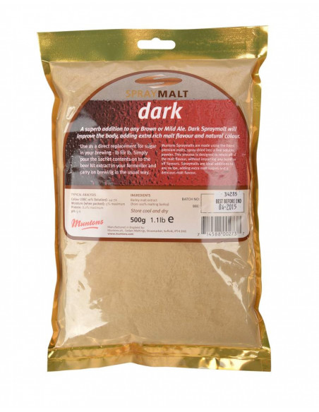 Brasser sa propre bière : Extrait de malt poudre Muntons foncé 44-70 EBC 500 g - 4060