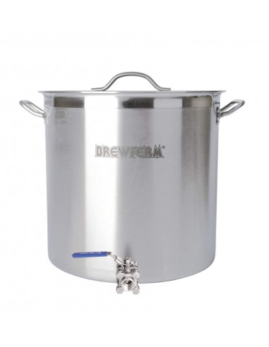 Brasser sa propre bière : Cuve de brassage inox 70 l avec robinet à boisseau sphérique (45 x 45 cm)