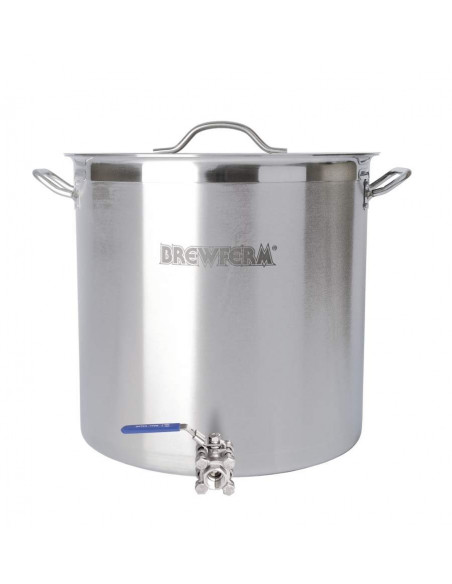 Brasser sa propre bière : Cuve de brassage inox 70 l avec robinet à boisseau sphérique (45 x 45 cm) - 057.620.70P