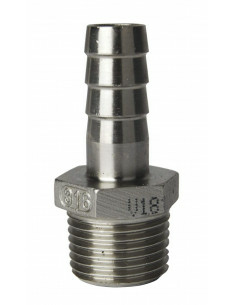 Brasser sa propre bière : Porte tuyau inox 1/2 M / 13mm - 018.137.12