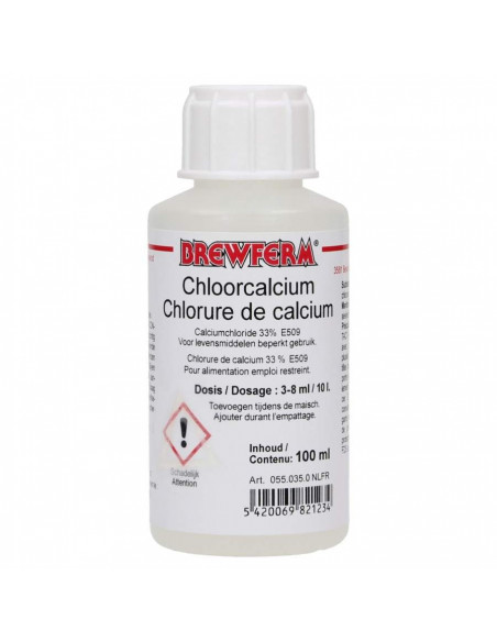 Brasser sa propre bière : Chlorure calcique 33% 100 ml - 055.034.100NLFR Brasser sa propre bière : Chlorure calcique 33% 100 ml - 055.034.100NLFR