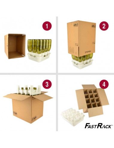 Brasser sa propre bière : Bouteille de bière Belge 75 cl, brune, couronne 26 mm, boîte 12 pcs - 017.494.6