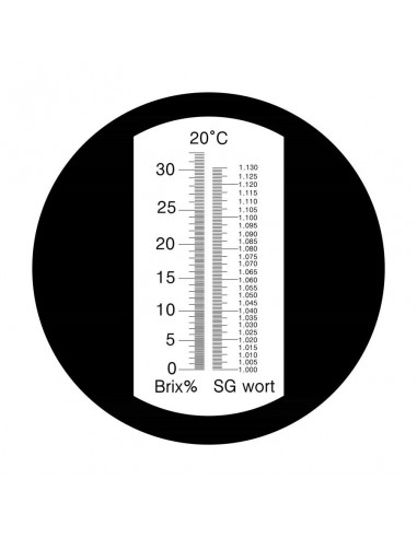 Brasser sa propre bière : Réfractomètre 0-32 % Brix + 1.000-1.130 gravité spécifique avec ATC - 013.041.9SG