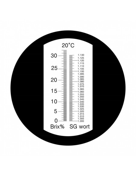 Brasser sa propre bière : Réfractomètre 0-32 % Brix + 1.000-1.130 gravité spécifique avec ATC - 013.041.9SG
