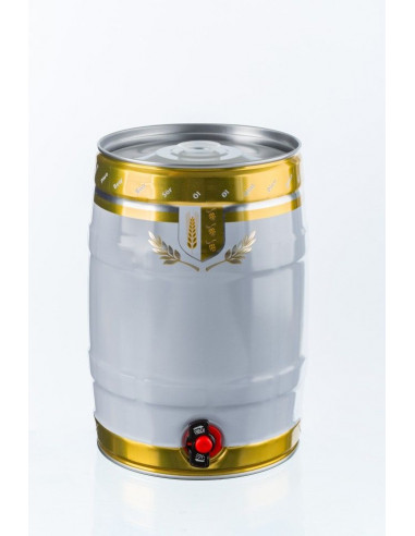 Brasser sa propre bière : Mini fût à pression 5L noir + robinet rétractable - 11741 Brasser sa propre bière : Mini fût à pression 5L noir + robinet rétractable - 11741