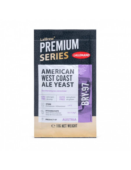 Brasser sa propre bière : BRY-97™ LalBrew (American West Coast Ale) LALLEMAND - 11gr - 050.602.2
