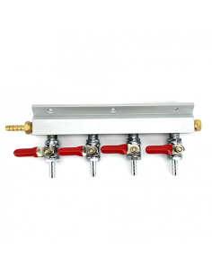 Brasser sa propre bière : Rampe conduite de gaz 4 voies - (filetage MFL) - KL02622