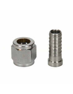 Brasser sa propre bière : Connecteur de tube avec écrou pivotant et cannelure pour filetage MFL - 511011