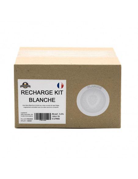 Brasser sa propre bière : Recharge BLANCHE -5L concassée - RECHARGE-BLANCHE-5L