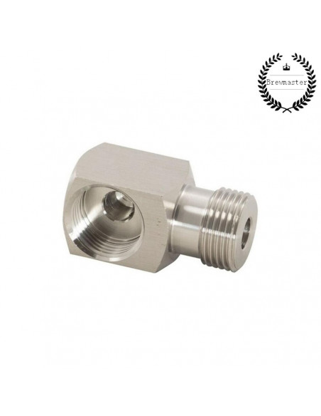 Brasser sa propre bière : Coupleur coudé en acier inoxydable pour Tete Type A - KL00390 Brasser sa propre bière : Coupleur coudé en acier inoxydable pour Tete Type A - KL00390