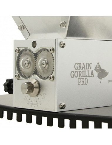 Brasser sa propre bière : Moulin à malt Gorilla Pro à 3 rouleaux ajustables en inox - 110.029.7 Brasser sa propre bière : Moulin à malt Gorilla Pro à 3 rouleaux ajustables en inox - 110.029.7