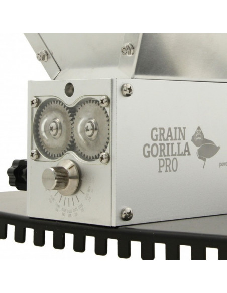 Brasser sa propre bière : Moulin à malt Gorilla Pro à 3 rouleaux ajustables en inox - 110.029.7 Brasser sa propre bière : Moulin à malt Gorilla Pro à 3 rouleaux ajustables en inox - 110.029.7
