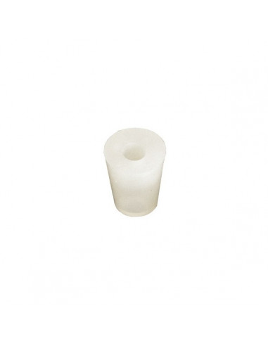 bouchon en silicone 17/22 mm - avec trou 9 mm