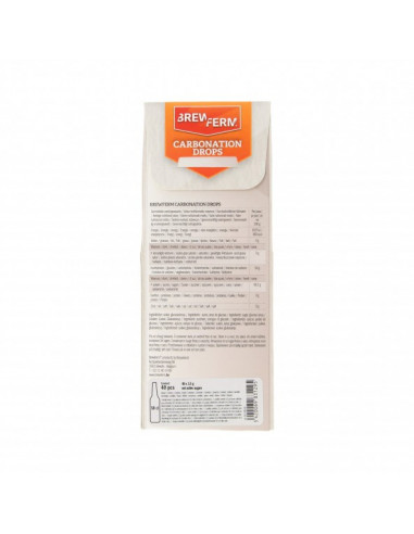 Brasser sa propre bière : Carbonation Drops pour 50 cl - 40 pcs Brewferm - 007.009.50 Brasser sa propre bière : Carbonation Drops pour 50 cl - 40 pcs Brewferm - 007.009.50
