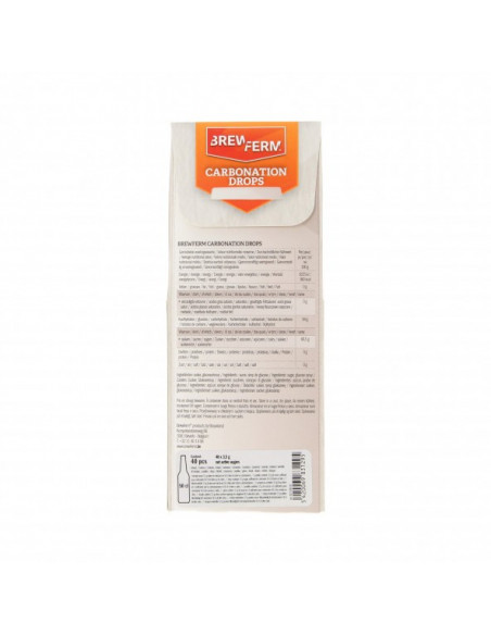 Brasser sa propre bière : Carbonation Drops pour 50 cl - 40 pcs Brewferm - 007.009.50 Brasser sa propre bière : Carbonation Drops pour 50 cl - 40 pcs Brewferm - 007.009.50
