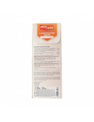 Brasser sa propre bière : Carbonation Drops pour 33 cl - 60 pcs Brewferm - 007.009.33 Brasser sa propre bière : Carbonation Drops pour 33 cl - 60 pcs Brewferm - 007.009.33