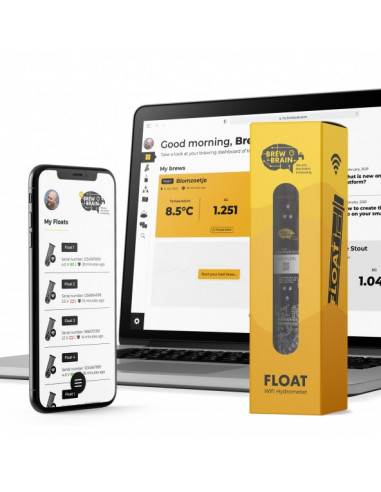 Brasser sa propre bière : Densimètre Float + Température WIFI - Brewbrain - BrewBrain Brasser sa propre bière : Densimètre Float + Température WIFI - Brewbrain - BrewBrain