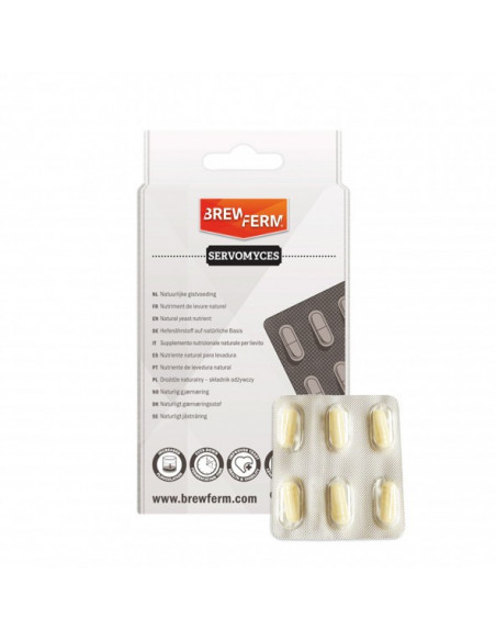 Brasser sa propre bière : Servomyces nutriment de levure - 6 capsules - 050.034.8