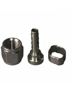 Brasser sa propre bière : Porte-tuyau 8mm + écrou pour connecteur fut-soda - 058.094.0