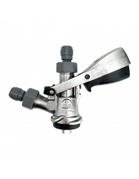 Brasser sa propre bière : Coupleur pour baril de type S – inox – comprend 2 raccords Duotight - 058.430.S