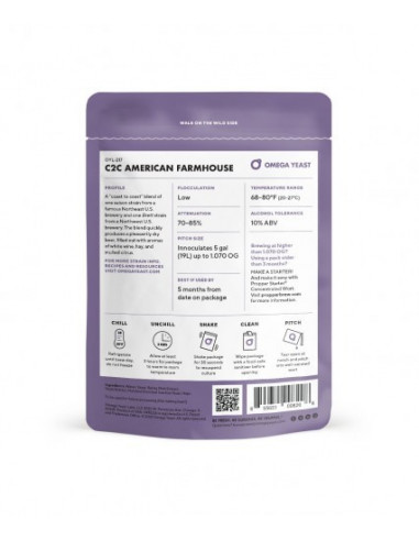 Brasser sa propre bière : C2C American Farmhouse (OYL-217) Omega Yeast Labs - OYL-217