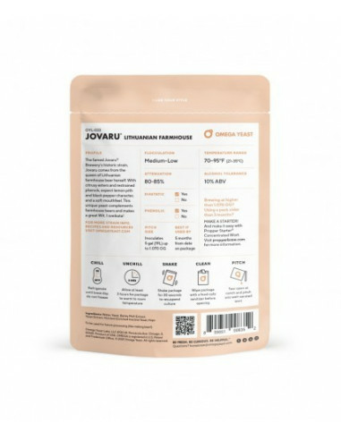 Brasser sa propre bière : Jovaru™ Ferme lituanienne (OYL-033) Omega Yeast Labs - OYL-033
