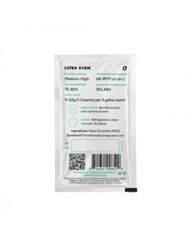 Brasser sa propre bière : Lutra™ Kveik séche OYL-071 Omega Yeast Labs - OYL-071-SECHE