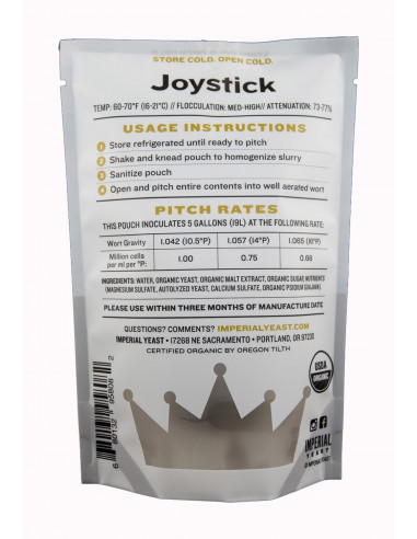 Brasser sa propre bière : Levure Joystick A18 - Imperial Yeast - JOYSTICK-A18