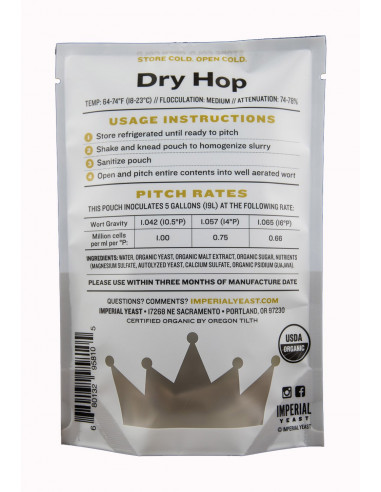 Brasser sa propre bière : Levure Dry Hop A24 - Imperial Yeast - DRYHOP-A24