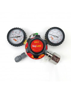 Brasser sa propre bière : Détendeur MK4 Gaz CO2 (PRV 6,5 bar et manomètre 100 psi) - Kegland - KL07429