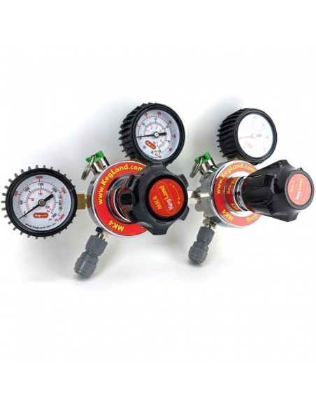 Brasser sa propre bière : Détendeur MK4 gaz Co2 et multi-gaz 2 voie - Kegland - KL10870