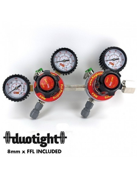 Brasser sa propre bière : Détendeur MK4 gaz Co2 et multi-gaz 2 voie - Kegland - KL10870