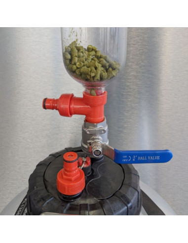 Brasser sa propre bière : Vanne à boisseau sphérique femelle - Dispositif de houblonnage à sec pour FermZilla - KL18074