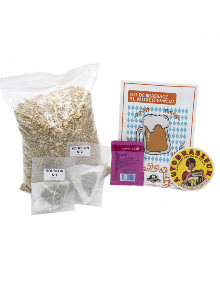 Brasser sa propre bière : Kit de brassage 5 litres bière - Stout - KIT5-STOUT Brasser sa propre bière : Kit de brassage 5 litres bière - Stout - KIT5-STOUT