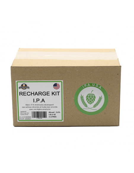 Brasser sa propre bière : Kit de brassage 5 litres bière - I.P.A - KIT5-IPA Brasser sa propre bière : Kit de brassage 5 litres bière - I.P.A - KIT5-IPA