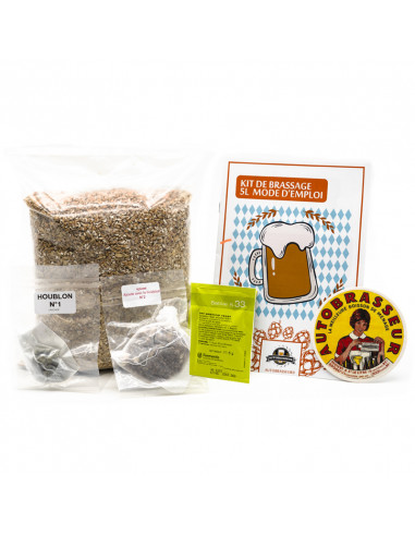Brasser sa propre bière : Kit de brassage 5 litres bière - Blanche - KIT5-BLANC