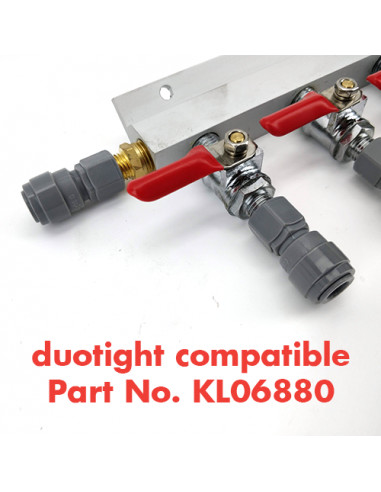 Brasser sa propre bière : Rampe conduite de gaz 4 voies - (filetage MFL) - KL02622