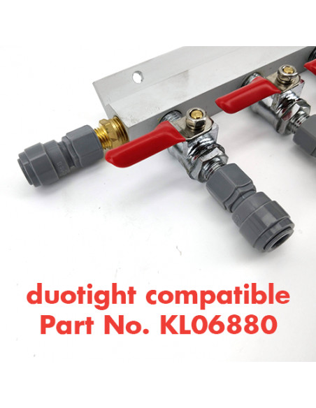 Brasser sa propre bière : Rampe conduite de gaz 4 voies - (filetage MFL) - KL02622