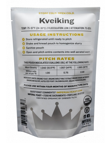 Brasser sa propre bière : Levure Kveiking A44 - Imperial Yeast - KVEIKING-A44 Brasser sa propre bière : Levure Kveiking A44 - Imperial Yeast - KVEIKING-A44