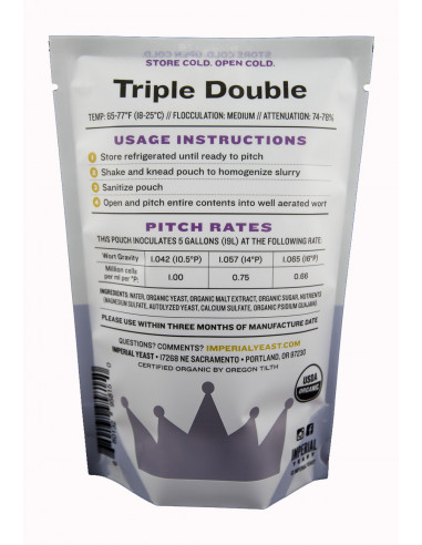Brasser sa propre bière : Levure Triple Double B48 - Imperial Yeast - DOUBLE-B48
