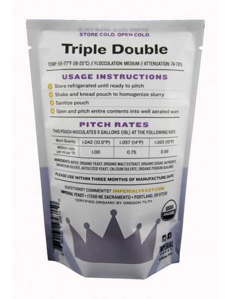 Brasser sa propre bière : Levure Triple Double B48 - Imperial Yeast - DOUBLE-B48
