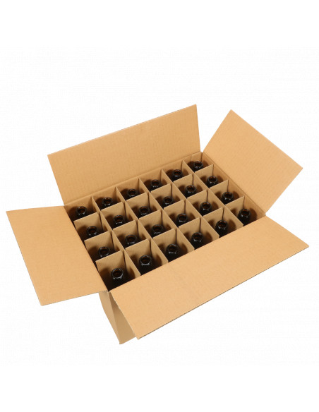 Brasser sa propre bière : Bouteille de bière Long Neck 33 cl, brun, 26 mm, boîte 24 pcs - 017.479.7