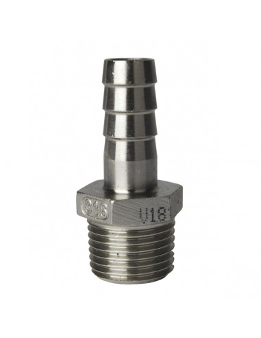 Brasser sa propre bière : Porte tuyau inox 3/4 Male / 20mm